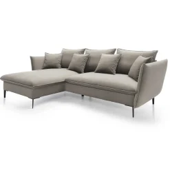 Garnero Arredamenti Divano letto angolare sinistro 3 posti 258x167cm tessuto beige Lushify Tessuto Riviera Vellutato Beige Clearance