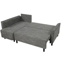 Garnero Arredamenti Divano letto matrimoniale 3 posti 205cm grigio chiaro e scuro Connie Sale