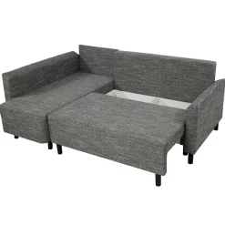 Garnero Arredamenti Divano letto matrimoniale 3 posti 205cm grigio chiaro e scuro Connie Sale