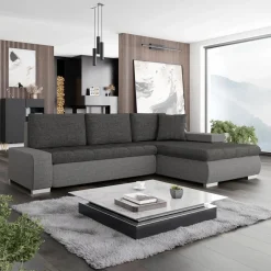 Garnero Arredamenti Divano letto matrimoniale 3 posti 265cm grigio chiaro e scuro Bette Sale