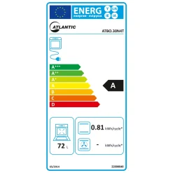 Garnero Arredamenti Forno statico da incasso 60x58cm con ventola di raffreddamento nero Atlantic Best