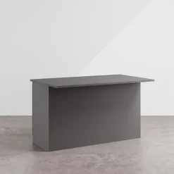 Garnero Arredamenti Isola cucina centrale 155x90cm 3 ante antracite opaco con piano grigio effetto pietra Gourmet Antracite - Grigio pietra Online