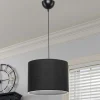 Garnero Arredamenti Lampadario 22x60cm da soffitto moderno nero Frabosa Hot