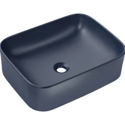 Garnero Arredamenti Lavabo bagno da appoggio 50x38cm ceramica blu Roundy Clearance