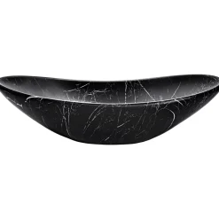 Garnero Arredamenti Lavabo bagno da appoggio 61x36cm ceramica nero Spuky