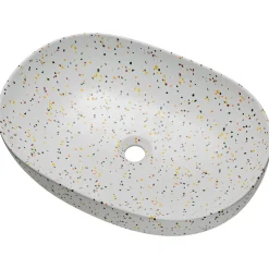 Garnero Arredamenti Lavabo bagno da appoggio 60x42cm ceramica bianco Pollok Online