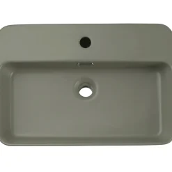 Garnero Arredamenti Lavabo bagno da appoggio 55x38cm ceramica Spigol Verde Clearance