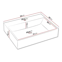 Garnero Arredamenti Lavabo bagno da appoggio 55x42cm bianco Soap Clearance