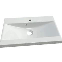 Garnero Arredamenti Lavabo bagno da incasso 60x35cm conglomerato bianco Bolla Online