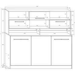Garnero Arredamenti Letto a scomparsa orizzontale 90x200cm singolo con libreria rovere bianco Alvin Gihome® Rovere - Bianco opaco Clearance