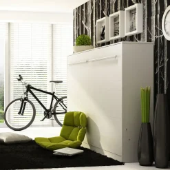 Garnero Arredamenti Letto a scomparsa orizzontale 90x200 cm singolo bianco Chimera Best