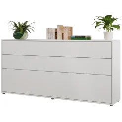 Garnero Arredamenti Letto a scomparsa orizzontale 90x200 cm singolo bianco Camelio New