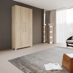 Garnero Arredamenti Letto a scomparsa verticale 90x200cm singolo sonoma Calvin Gihome® Rovere Clearance