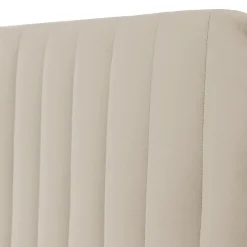 Garnero Arredamenti Letto contenitore matrimoniale oversize 180x200 imbottito velluto beige Poffi Tessuto Vellutato Lucido Beige Clearance