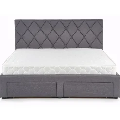 Garnero Arredamenti Letto matrimoniale con cassettoni 160x200cm grigio nero Galileo Sale