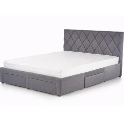 Garnero Arredamenti Letto matrimoniale con cassettoni 160x200cm grigio nero Galileo Sale