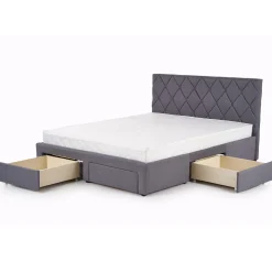 Garnero Arredamenti Letto matrimoniale con cassettoni 160x200cm grigio nero Galileo Sale
