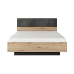 Garnero Arredamenti Letto matrimoniale contenitore 160x200cm rovere antracite Rubik Online