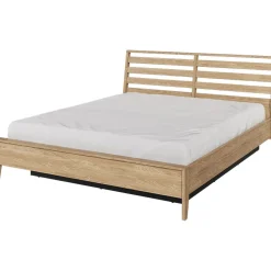 Garnero Arredamenti Letto matrimoniale contenitore 160x200cm rovere Noor New