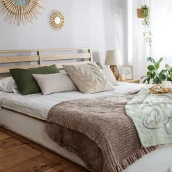 Garnero Arredamenti Letto matrimoniale contenitore 160x200cm rovere Noor New