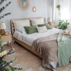 Garnero Arredamenti Letto matrimoniale contenitore 160x200cm rovere Noor New