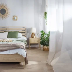 Garnero Arredamenti Letto matrimoniale contenitore 160x200cm rovere Noor New