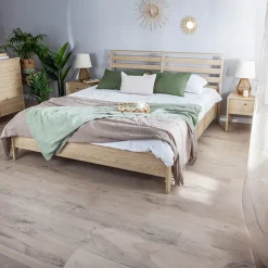 Garnero Arredamenti Letto matrimoniale contenitore 160x200cm rovere Noor New