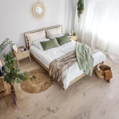 Garnero Arredamenti Letto matrimoniale contenitore 160x200cm rovere Noor New