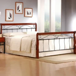 Garnero Arredamenti Letto matrimoniale moderno 160x200cm ciliegio nero Palumbo New