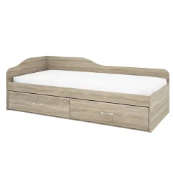 Garnero Arredamenti Letto singolo 90x200cm con cassettoni sonoma Beccaria Rovere New