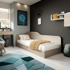 Garnero Arredamenti Letto singolo 82x190cm contenitore Alex Gihome® Rovere Sale