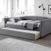 Garnero Arredamenti Letto singolo 90x200cm estraibile moderno  in tessuto grigio moderno Duple Sale