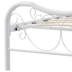 Garnero Arredamenti Letto singolo 90x200cm grigio moderno con testiera bianco Geki