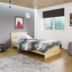 Garnero Arredamenti Letto singolo 90x200cm moderno Marco Rovere Rustico Clearance