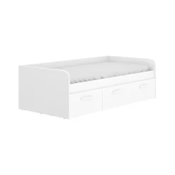 Garnero Arredamenti Letto singolo 90x190cm per bambini legno bianco 3 cassetti Alvaro Outlet