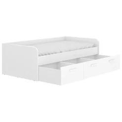 Garnero Arredamenti Letto singolo 90x190cm per bambini legno bianco 3 cassetti Alvaro Outlet