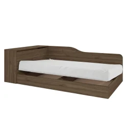 Garnero Arredamenti Letto una piazza e mezza contenitore 120x190cm con comò Joel Noce New