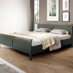 Garnero Arredamenti Letto 140x200cm alla francese design moderno verde quercia Texel Clearance