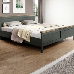 Garnero Arredamenti Letto 160x200cm matrimoniale moderno verde quercia Texel Best