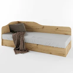 Garnero Arredamenti Letto 82x190cm singolo contenitore Alex Gihome® Rovere Rustico