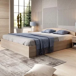 Garnero Arredamenti Letto 160x200cm standard matrimoniale Roma-Sorrento Rovere Hot