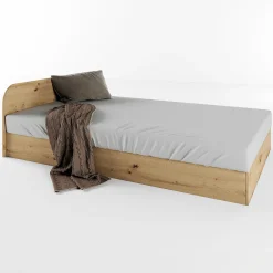 Garnero Arredamenti Letto 120x190cm una piazza e mezza contenitore Carducci Rovere Rustico Online