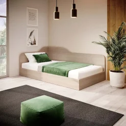 Garnero Arredamenti Letto 120x190cm una piazza e mezza contenitore Alex Gihome® Rovere Online