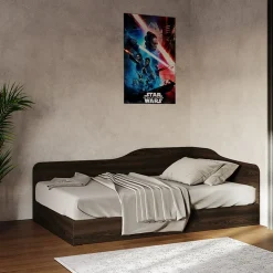 Garnero Arredamenti Letto 120x190cm una piazza e mezza contenitore Alex Gihome® Wengè Clearance