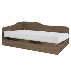 Garnero Arredamenti Letto 120x190cm una piazza e mezza contenitore Alex Gihome® Noce