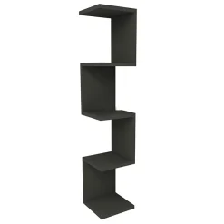 Garnero Arredamenti Libreria angolare da parete 22x111h cm con ripiani Reale Antracite Discount