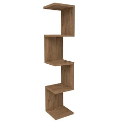 Garnero Arredamenti Libreria angolare da parete 22x111h cm con ripiani Reale Rovere Sale