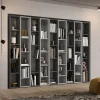 Garnero Arredamenti Libreria da parete 252x186h cm soggiorno grigio chiaro scuro Sunset Outlet