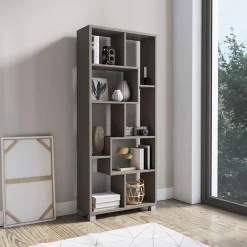 Garnero Arredamenti Libreria verticale 69x161h cm reversibile moderna Eliza Grigio Discount