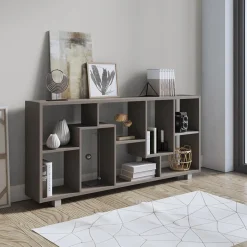 Garnero Arredamenti Libreria verticale 69x161h cm reversibile moderna Eliza Grigio Discount